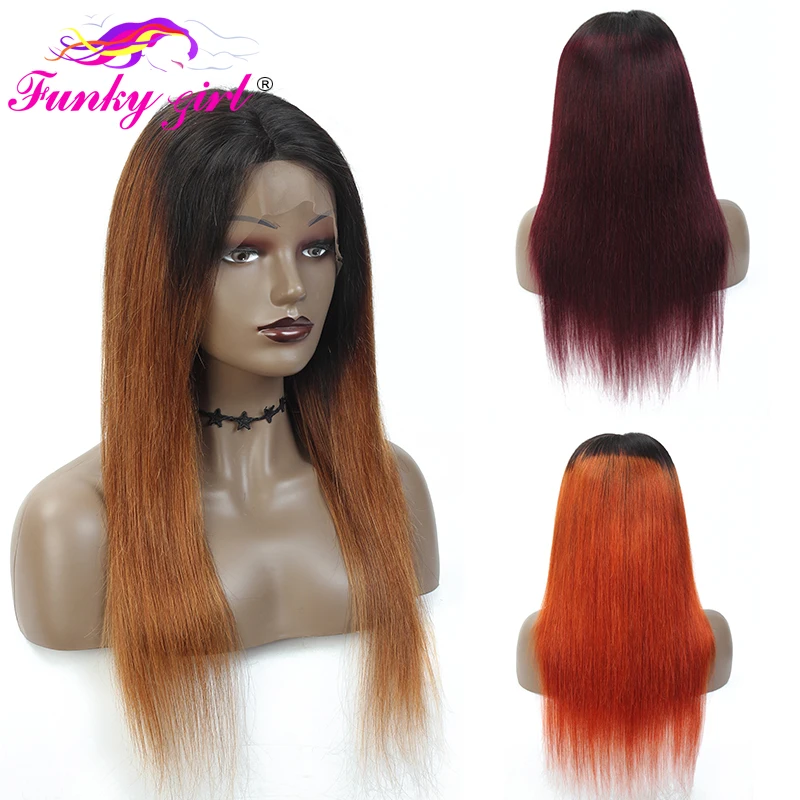 Funky Girl Lace Front Human Hair Wigs For Women Brazilian Straight Non-Remy Hair Ombre 13*4 Lace Front Wig 3 Color to Choose
Funky Girl Lace Front Human Hair Wigs For Women Brazilian Straight Non-Remy Hair Ombre 13*4 Lace Front Wig 3 Color to Choose
