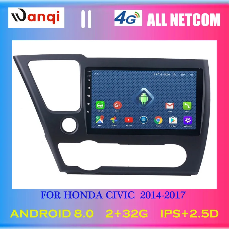 4G Lte All Netcom 9 дюймов Android 8 0 автомобильный dvd-плеер навигация для 2014-2017 Honda Civic с Bluetooth