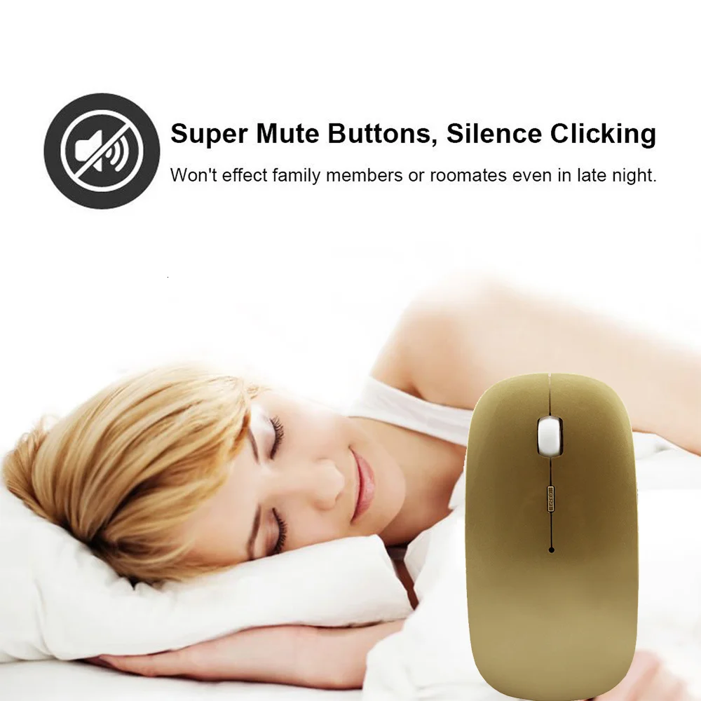 Silent Wireless Rechargeable Mouse Wireless Mouse