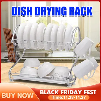 2 Tier Home Kitchen Storage Shelf Drain Rack Drainer Dish Dripping Rack Tableware Storage Rack Cup Holder Cutting Board Holder
2 Tier Home Kitchen Storage Shelf Drain Rack Drainer Dish Dripping Rack Tableware Storage Rack Cup Holder Cutting Board Holder