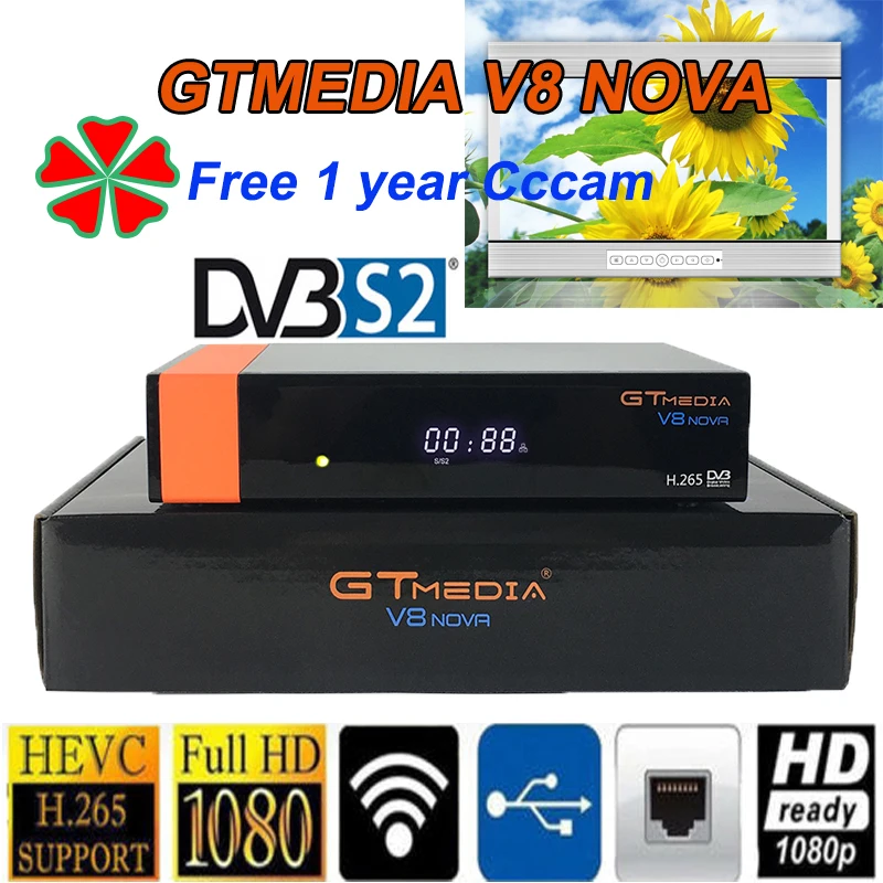 TV Receiver GTMEDIA V8 NOVA satellite finder Full HD 1080P Smart TV Decoder DVB-S2 Complian with cccam Same as Gtmedia V9 Super
TV Receiver GTMEDIA V8 NOVA satellite finder Full HD 1080P Smart TV Decoder DVB-S2 Complian with cccam Same as Gtmedia V9 Super
