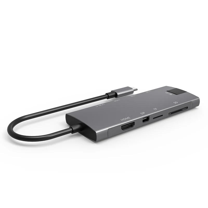 USB HUB Type C HUB 9 In 1 Multi USB Docking Station with USB 3.0*3 HDMI MINI Dp with Tf Sd Card Slot Rj45 for Macbook
USB HUB Type C HUB 9 In 1 Multi USB Docking Station with USB 3.0*3 HDMI MINI Dp with Tf Sd Card Slot Rj45 for Macbook
