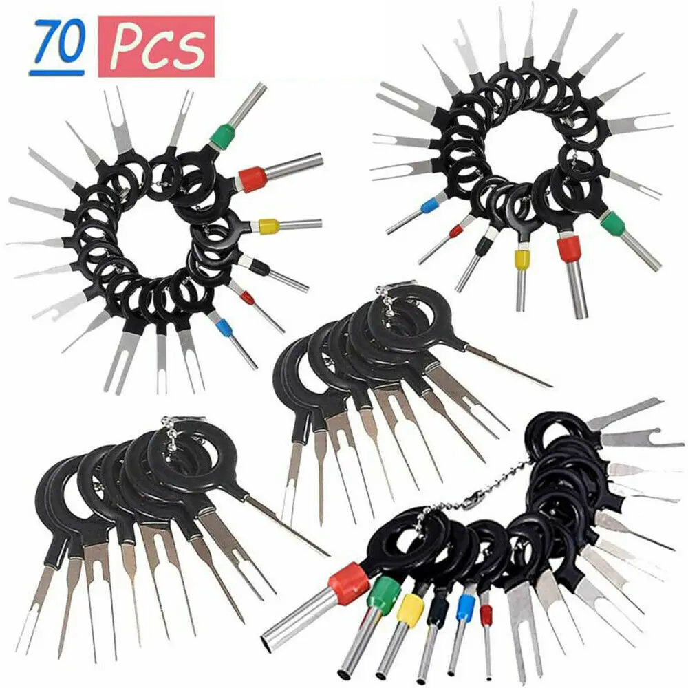 70 pcs/set Car Terminal Removal Tools Car Electrical Wiring Crimp Connector Pin Extractor Kit Auto Car Repair Hand Tool Plug Key
70 pcs/set Car Terminal Removal Tools Car Electrical Wiring Crimp Connector Pin Extractor Kit Auto Car Repair Hand Tool Plug Key