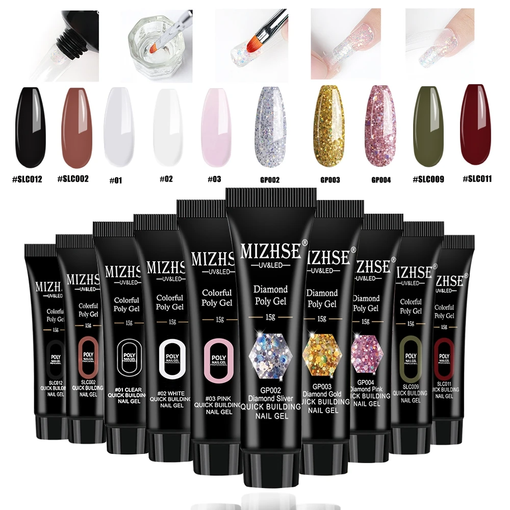 MIZHSE 15ML Diamond Polygel Quick Building Acrylic Color Poly Gel For Nails Extensions Finger nail art polygel
MIZHSE 15ML Diamond Polygel Quick Building Acrylic Color Poly Gel For Nails Extensions Finger nail art polygel