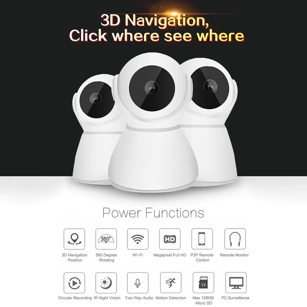2020 NEW Wireless Camera Abs Network Monitoring Hd Night Vision Mobile Remote 1080 Home Monitor Surveillance Camera 1 Set
2020 NEW Wireless Camera Abs Network Monitoring Hd Night Vision Mobile Remote 1080 Home Monitor Surveillance Camera 1 Set