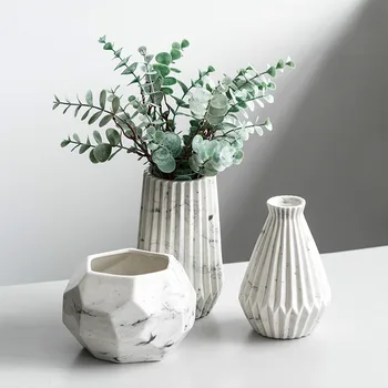 NORDIC STYLE MARBLE CERAMICS VASE LIVING ROOM FLOWER ARRANGEMENT HOME DECORATION TABLE DECORATION ACCESSORIES MODERN 
NORDIC STYLE MARBLE CERAMICS VASE LIVING ROOM FLOWER ARRANGEMENT HOME DECORATION TABLE DECORATION ACCESSORIES MODERN