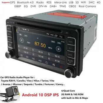 WIFI Android10 2G+16GB IPS screen CarRadio For Toyota Universal RAV4 COROLLA VIOS HILUX Terios Land Cruiser 100 PRADO dvd player
WIFI Android10 2G+16GB IPS screen CarRadio For Toyota Universal RAV4 COROLLA VIOS HILUX Terios Land Cruiser 100 PRADO dvd player