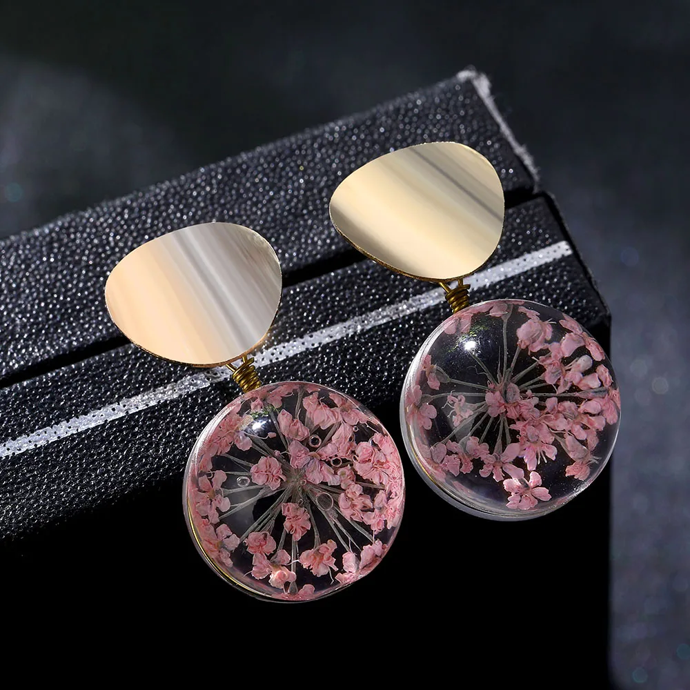 SOUQ Metal Earring With Romantic Petals Glass Ball Drop Earrings Elegance Valentine's Day Earring Girl Gift
SOUQ Metal Earring With Romantic Petals Glass Ball Drop Earrings Elegance Valentine's Day Earring Girl Gift