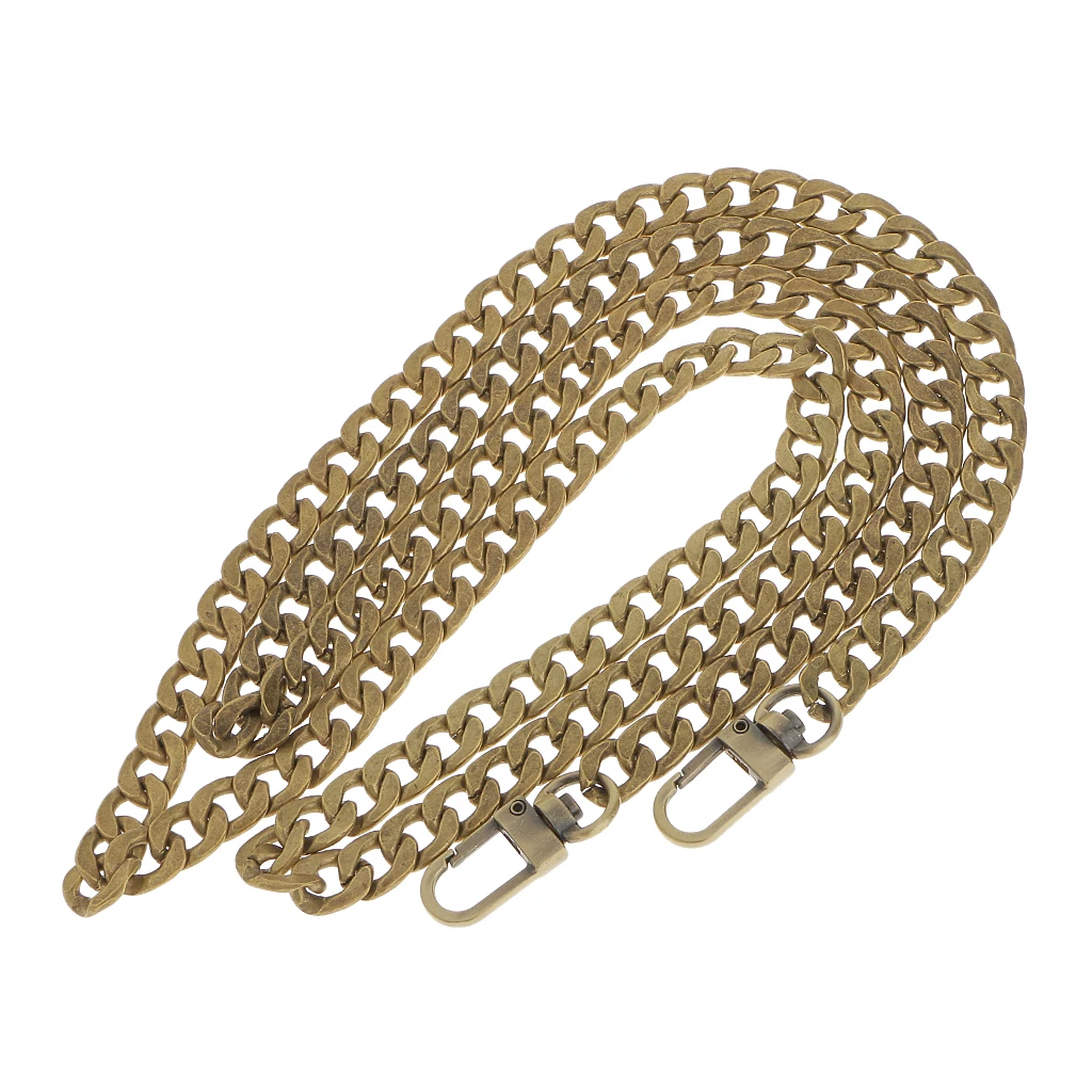 Long Metal Flat Purse Bag Chain with Buckles Clutch Bag Strap Replacement 47'' Long Metal Flat Purse Bag Chain with Buckles Clutch Bag Strap Replacement 47''