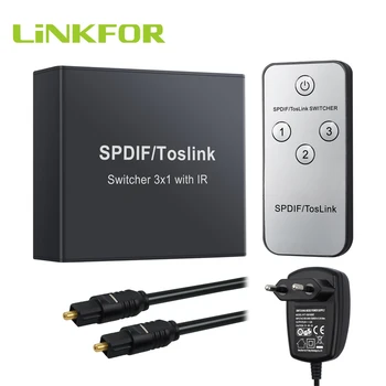 Digital Toslink SPDIF Optical Audio 3x1 Switch With Remote Controller Support Digital DTS 5.1 Audio Switcher Converter
Digital Toslink SPDIF Optical Audio 3x1 Switch With Remote Controller Support Digital DTS 5.1 Audio Switcher Converter
