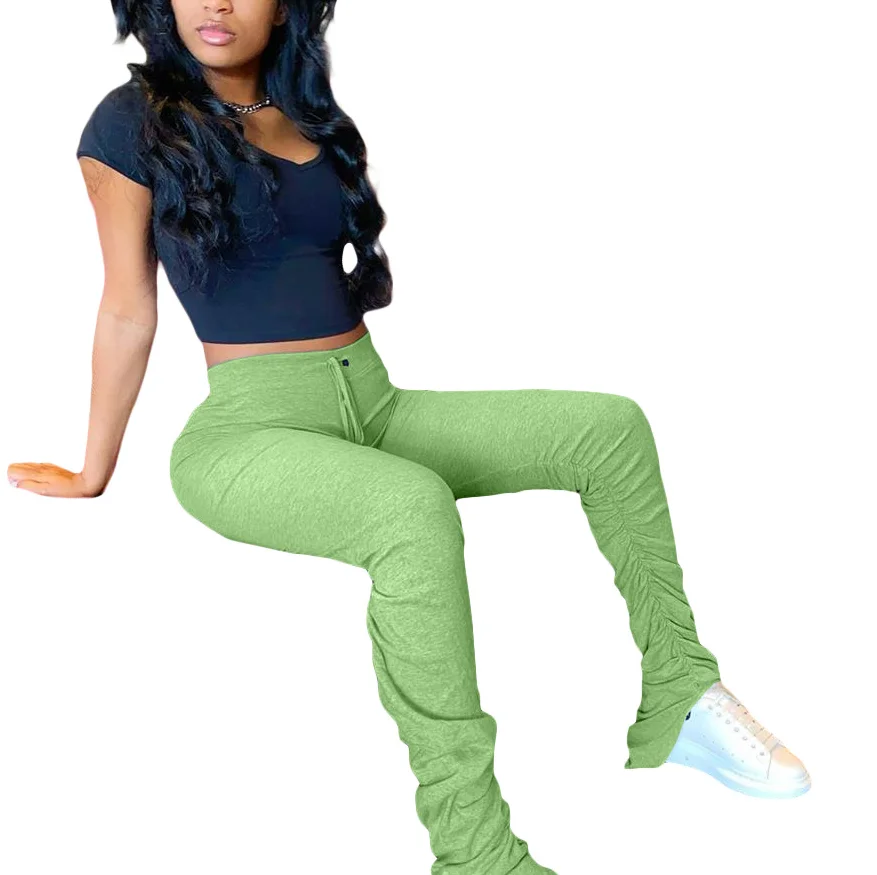 High Waist Sweatpants Women Joggers Elastic Summer Stacked Leggings Bell Bottom Trouser Split Hem Flare Ruched Pant dropshipping
High Waist Sweatpants Women Joggers Elastic Summer Stacked Leggings Bell Bottom Trouser Split Hem Flare Ruched Pant dropshipping
