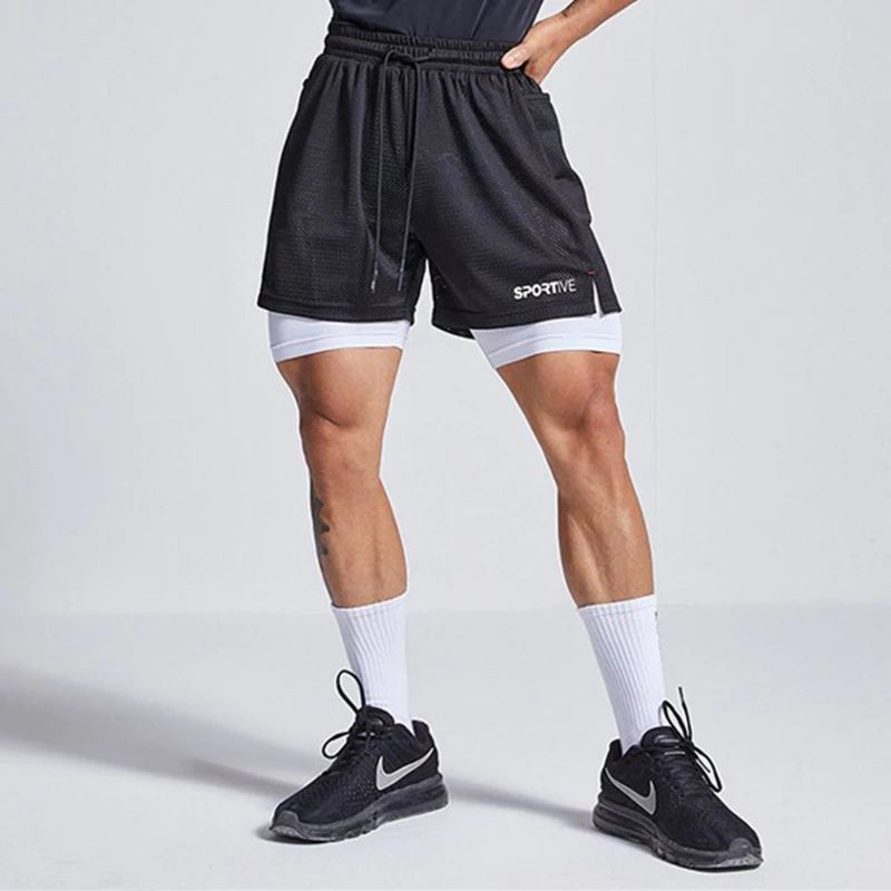 New Summer Men's Running Fitness Double Layer Running Shorts With Mesh Fast Drying And Breathable Basketball Running Shorts 
New Summer Men's Running Fitness Double Layer Running Shorts With Mesh Fast Drying And Breathable Basketball Running Shorts