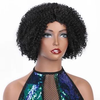 ELEGANT MUSES Black Afro Kinky Curly Wig Synthetic Short Wigs for Black Women Nature Heat Resistant Black Wig
ELEGANT MUSES Black Afro Kinky Curly Wig Synthetic Short Wigs for Black Women Nature Heat Resistant Black Wig