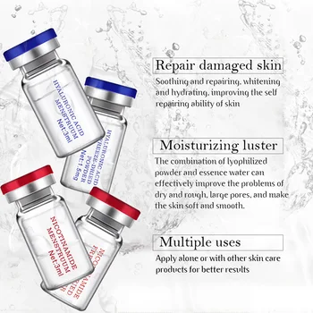 Hyaluronic Acid Lyophilized Powder Repair Solution Moisturizing Firming Skin Sooth Fine Lines Anti-aging Face Essence Skin Care
Hyaluronic Acid Lyophilized Powder Repair Solution Moisturizing Firming Skin Sooth Fine Lines Anti-aging Face Essence Skin Care