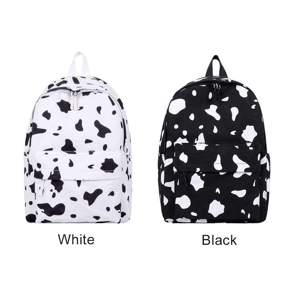 Cow Pattern Backpack For Girls School Teenagers Vintage Casual School Bag Mochila Feminina Laptop Bagpacks Bookbag Travel Bag