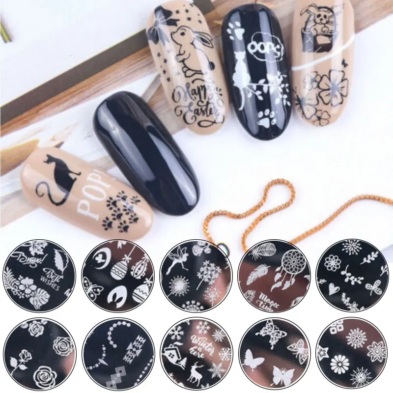 1pcs Christmas Nail Art Stamping Plates Flowers Cat Nail Stamping Template Stencils Dreamcatcher Design Polish Manicure Tools
1pcs Christmas Nail Art Stamping Plates Flowers Cat Nail Stamping Template Stencils Dreamcatcher Design Polish Manicure Tools