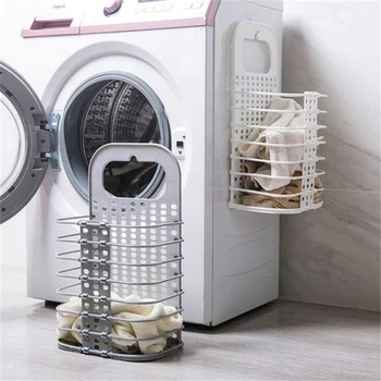 Foldable Laundry Basket Toy Plastic Storage Basket Household Wall Hanging Laundry Basket 
Foldable Laundry Basket Toy Plastic Storage Basket Household Wall Hanging Laundry Basket