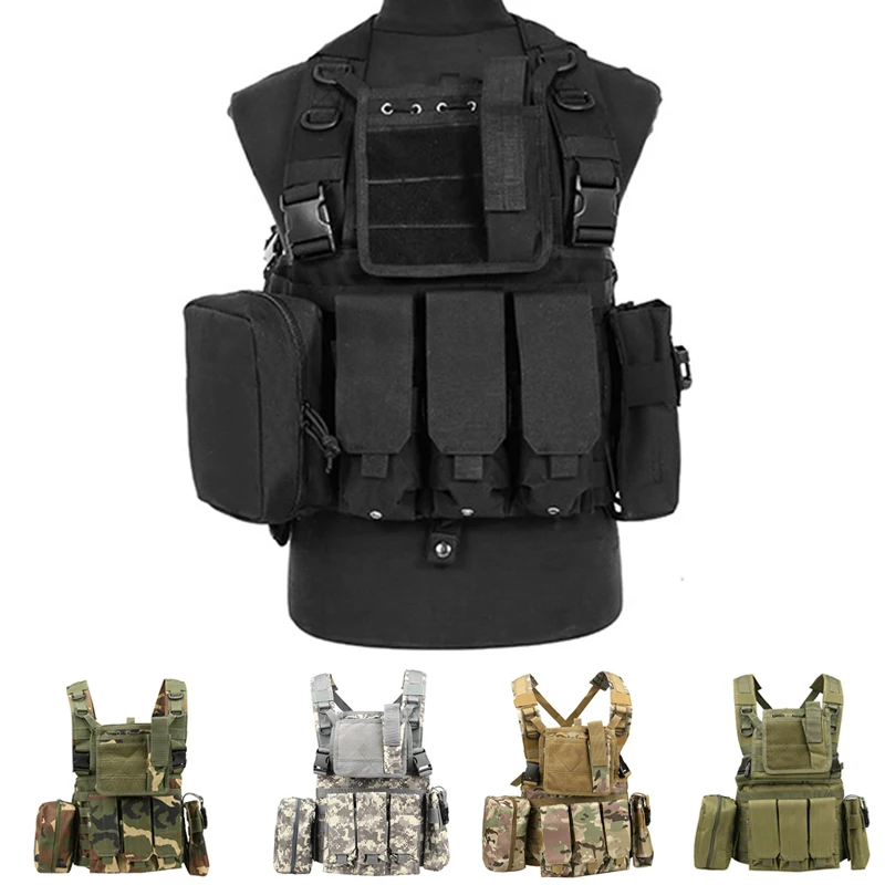 Hunting Tactical Camouflage Vest MOLLE Airsoft Paintball Protective Vest MilitaryShooting Army CS Tactical Equipment
Hunting Tactical Camouflage Vest MOLLE Airsoft Paintball Protective Vest MilitaryShooting Army CS Tactical Equipment
