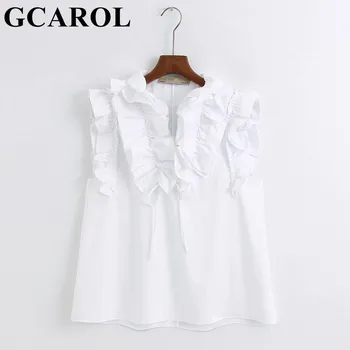 GCAROL New Spring Summer Women Ruffles Bow Tie Blouse Sleeveless Stand Collar Layered Poplin Shirt OL White Multi Occasion Tops
GCAROL New Spring Summer Women Ruffles Bow Tie Blouse Sleeveless Stand Collar Layered Poplin Shirt OL White Multi Occasion Tops