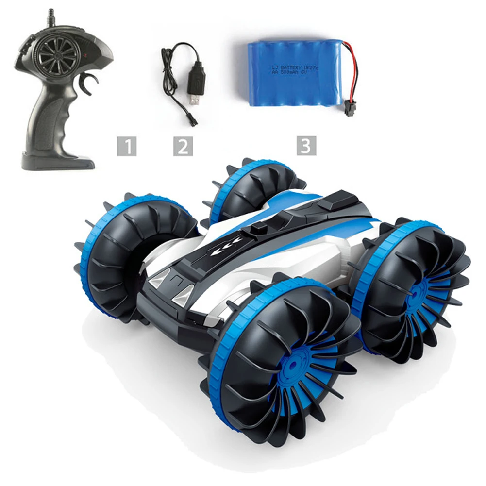 360 Rotate Stunt RC Car 2.4G 4WD Water Land Amphibious Waterproof Double Side Driving Radio Control Stunt Cars Toys For Kids
360 Rotate Stunt RC Car 2.4G 4WD Water Land Amphibious Waterproof Double Side Driving Radio Control Stunt Cars Toys For Kids