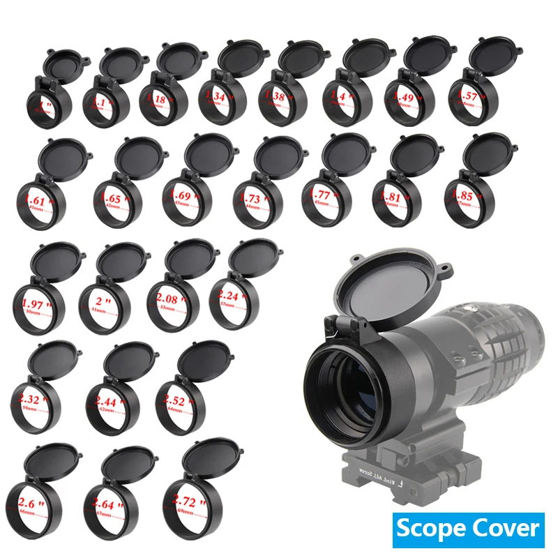 1pc Rifle Scope Cover 25.5-69mm Sight Dust Proof Quick Spring Flip Up Cap Lens Covers Lid For Caliber Hunting Telescope Airsoft
1pc Rifle Scope Cover 25.5-69mm Sight Dust Proof Quick Spring Flip Up Cap Lens Covers Lid For Caliber Hunting Telescope Airsoft