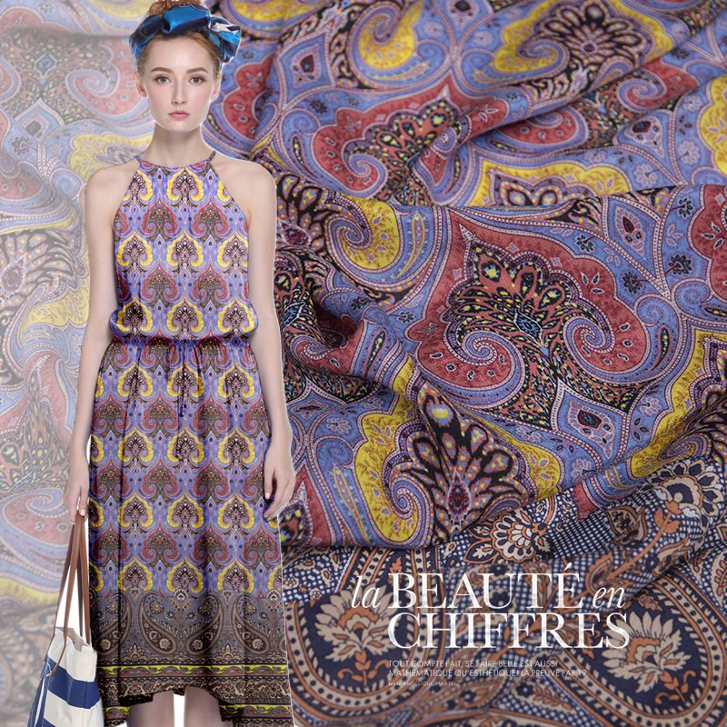 The Western Belief Summer Cashew Nut Positioning Flower Silk Silk Crepe De Chine Dress Fabric 100% Mulberry Silk Garment Fabric 
The Western Belief Summer Cashew Nut Positioning Flower Silk Silk Crepe De Chine Dress Fabric 100% Mulberry Silk Garment Fabric
