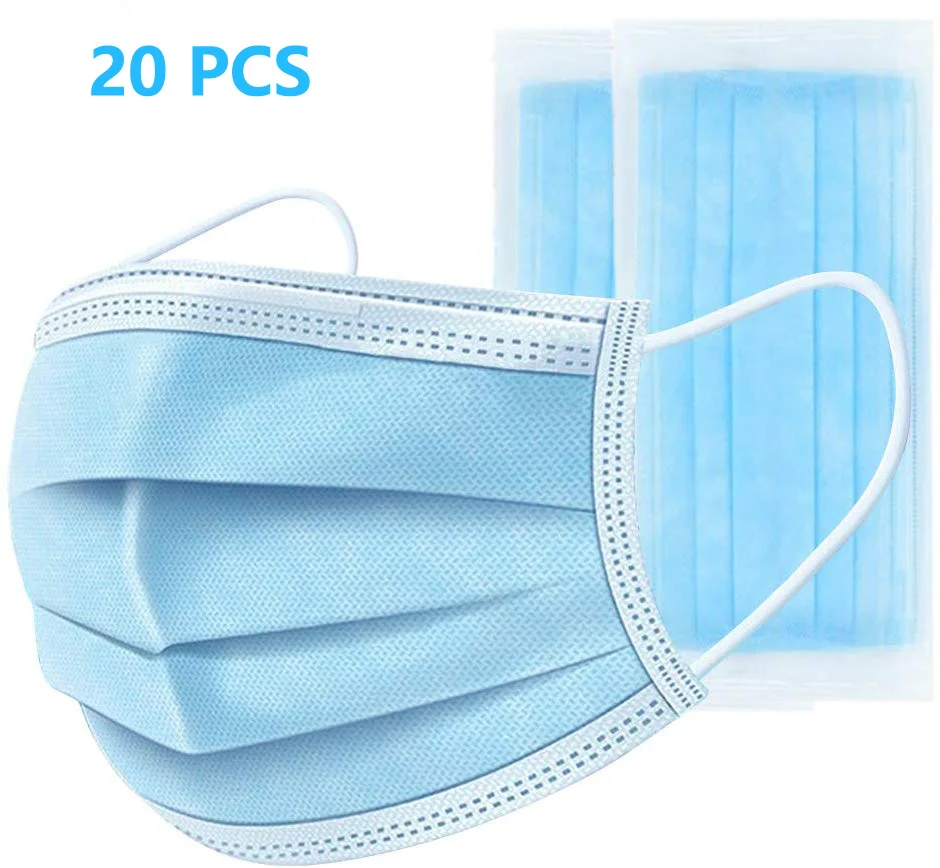 20pcs Anti-Pollution 3 Laye Mask dust protection Masks Disposable Face Masks Elastic Ear Loop Disposable Dust Filter Safety Mask
20pcs Anti-Pollution 3 Laye Mask dust protection Masks Disposable Face Masks Elastic Ear Loop Disposable Dust Filter Safety Mask