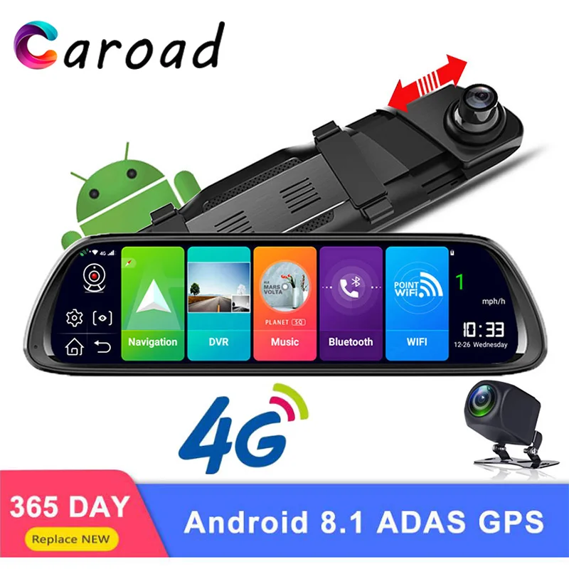 DashCam 10" 4G ADAS Android 8.1 WiFi Full HD 1080P Rearview mirror Camera Dual Lens Dash Cam GPS Navigation Car DVR
DashCam 10" 4G ADAS Android 8.1 WiFi Full HD 1080P Rearview mirror Camera Dual Lens Dash Cam GPS Navigation Car DVR