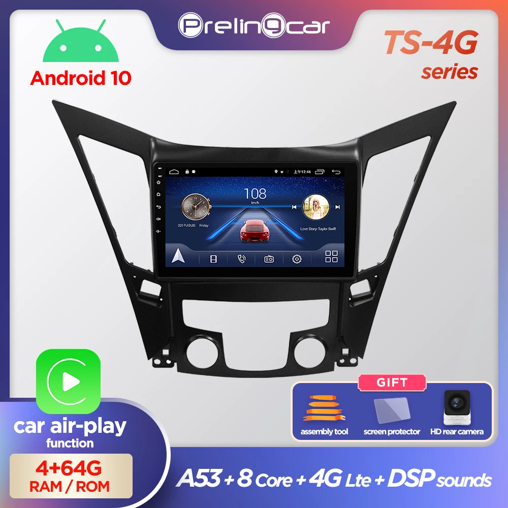 Автомагнитола Prelingcar 2 Din Android 10.0NO DVD мультимедийный видеоплеер GPS навигация для