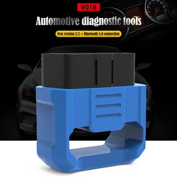 

Mini OBD2 Car Diagnostic Tool Bluetooth 5.0 V018 ELM327 V2.2 OBD Scanner Easily Installation Personal Car Elements for iOS