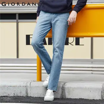 

Giordano Men Jeans Moustache Effect Mid Rise Denim Jeans Medium Thickness Five Pocket Calca Jeans Masculina 01119065