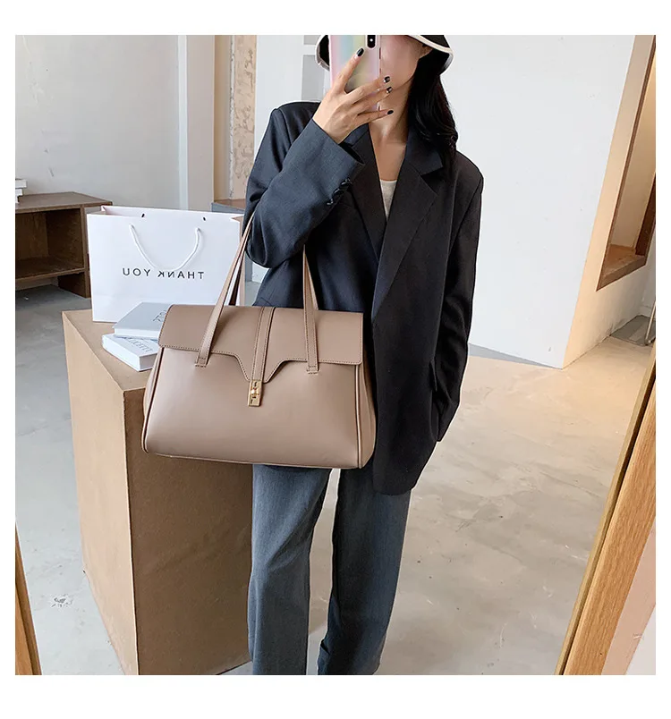 Waliicorners casual women shoulder bags vintage big handbags designer luxury female bag lady large capacity totes simply flap purses 10 Haad1a110e7e8465a9e84c63181e82205z