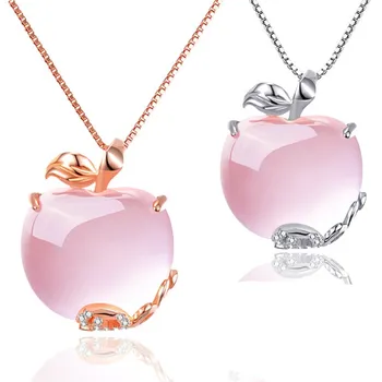 Fashion New 925 Sterling Silver Apple Natural Hibiscus Stone Pendant Female Necklace Christmas Ornament 2020 Halloween Gift
Fashion New 925 Sterling Silver Apple Natural Hibiscus Stone Pendant Female Necklace Christmas Ornament 2020 Halloween Gift