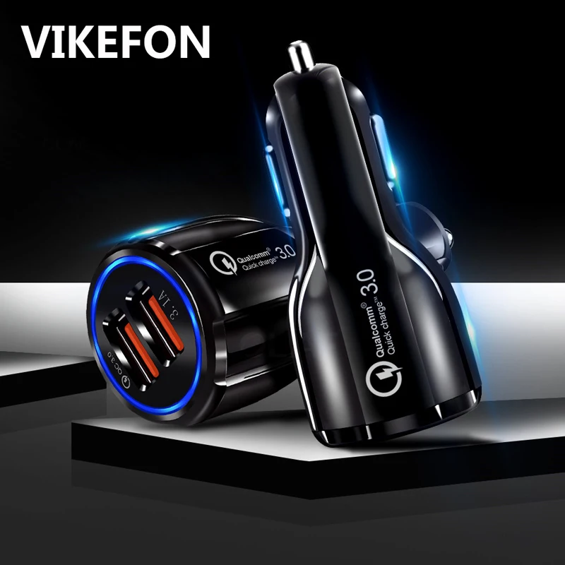 Автомобильное зарядное устройство VIKEFON с USB-портом и поддержкой быстрой зарядки 3