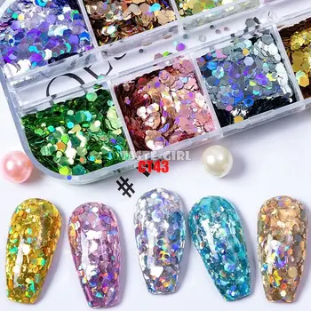 12 Grids/Set Nail Glitter Holographic Laser Hexagon Sequins Various Shell Xmas Nail Art Slice Decoration Manicure Set
12 Grids/Set Nail Glitter Holographic Laser Hexagon Sequins Various Shell Xmas Nail Art Slice Decoration Manicure Set