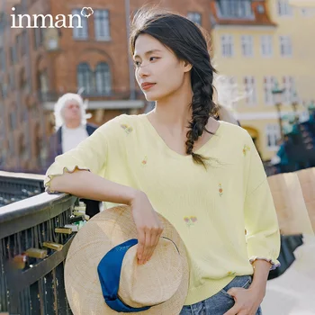INMAN 2020 Spring New Arrival Literary Pure and Fresh V-line Collar Patchwork Color Lace Sleeve Loose Pullover
INMAN 2020 Spring New Arrival Literary Pure and Fresh V-line Collar Patchwork Color Lace Sleeve Loose Pullover