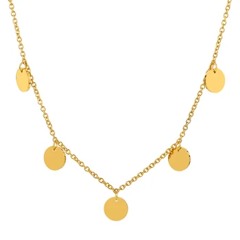 Surgical Steel Bohemian Styles Dangle Round Charm Choker Necklace Multi Circle Charm Necklace For Women Valentine Wedding Gifts
Surgical Steel Bohemian Styles Dangle Round Charm Choker Necklace Multi Circle Charm Necklace For Women Valentine Wedding Gifts