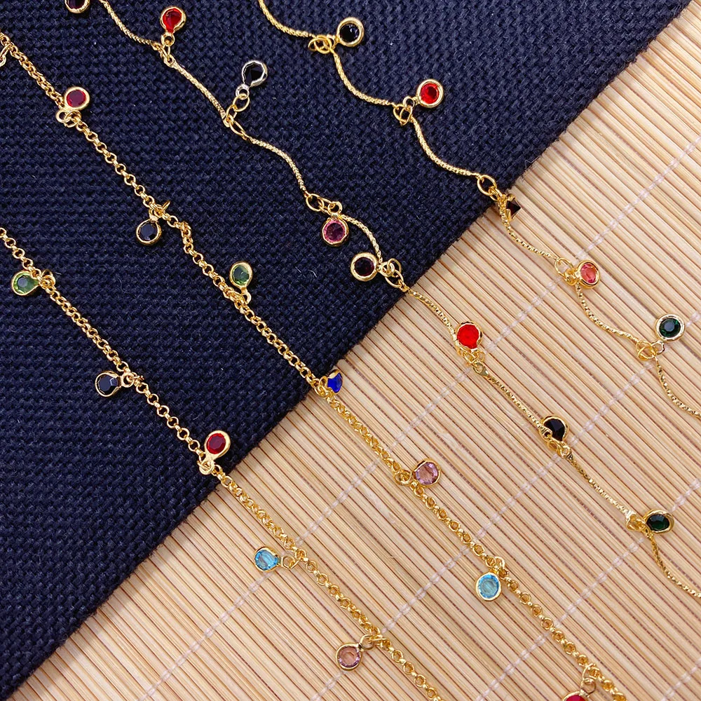 Golden Crystal Handmade Chain Exquisite Copper Chain for DIY Jewelry Making Necklace Bracelet Charm and Fashion Jewelry Chain 1m 
Golden Crystal Handmade Chain Exquisite Copper Chain for DIY Jewelry Making Necklace Bracelet Charm and Fashion Jewelry Chain 1m
