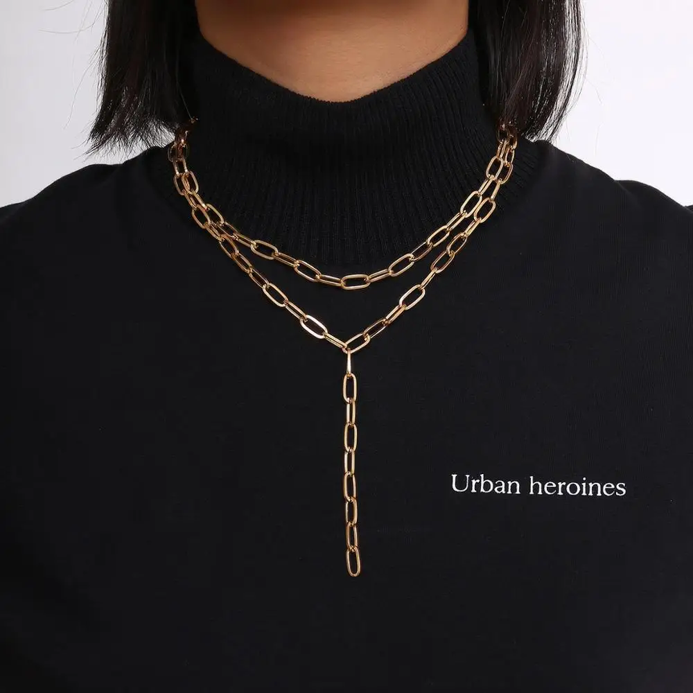 2020 New Geometric Double Layer Wild Necklace Chain Female Retro Simple Chain Y Shape Tassel Necklaces
2020 New Geometric Double Layer Wild Necklace Chain Female Retro Simple Chain Y Shape Tassel Necklaces