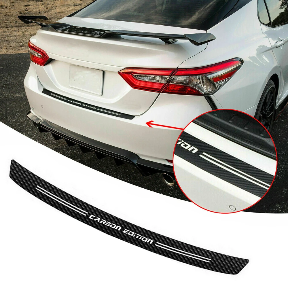 1Pc 4D Carbon Fiber Rear Trunk Bumper Guard Exterior Car Auto Vehicle Truck Accessories Sticker Decal Moulding Trims Universal
1Pc 4D Carbon Fiber Rear Trunk Bumper Guard Exterior Car Auto Vehicle Truck Accessories Sticker Decal Moulding Trims Universal