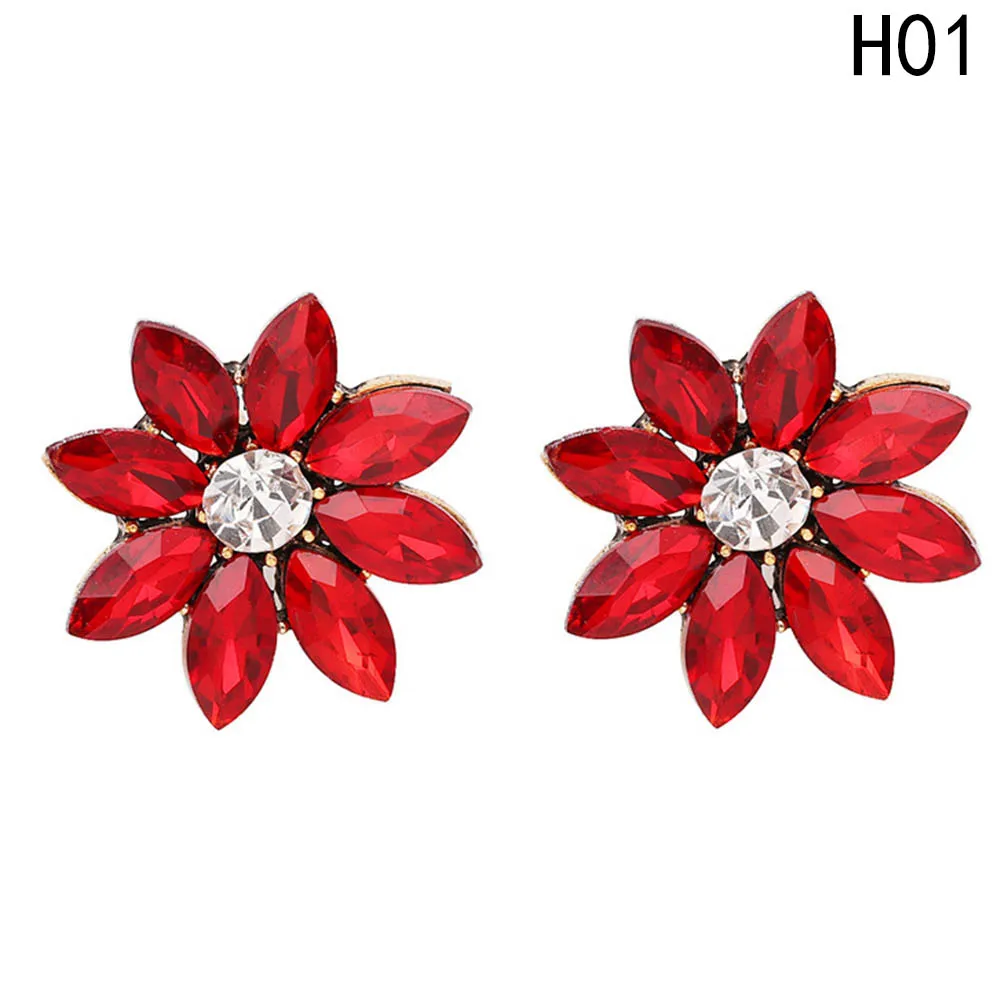 New Flower Earrings For Women Cubic Zirconia Geometric Stud Earrings Jewelry 13 Color 
New Flower Earrings For Women Cubic Zirconia Geometric Stud Earrings Jewelry 13 Color