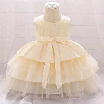 Ins Cake Two Bows Baby Girl Dress Summer Princess Lace Girls Dress Flower Wedding Elegant Prom Dresses for One Years Baby Birth 
Ins Cake Two Bows Baby Girl Dress Summer Princess Lace Girls Dress Flower Wedding Elegant Prom Dresses for One Years Baby Birth