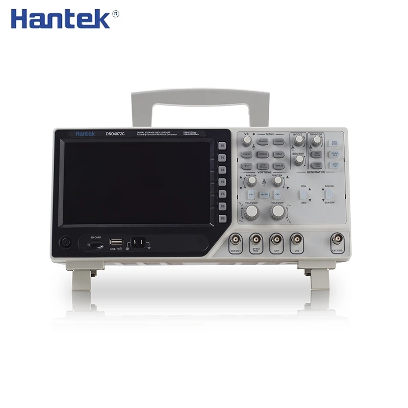Hantek DSO4072C DSO4102C DSO4202C 70-200MHz 2Channels 1GSa/s Digital Oscilloscope 1Channel Arbitrary/Function Waveform Generator
Hantek DSO4072C DSO4102C DSO4202C 70-200MHz 2Channels 1GSa/s Digital Oscilloscope 1Channel Arbitrary/Function Waveform Generator
