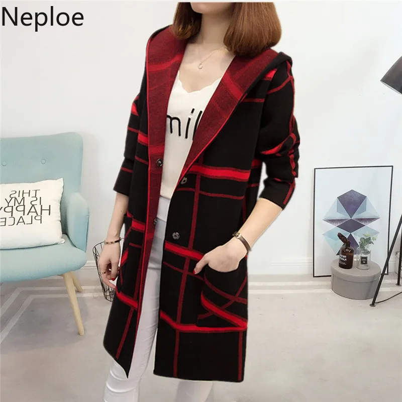 Neploe Mid Long Cadigans Sweater Women Korean Loose Plus Size Knit Pull Femme Patch Palid Hooded Slim Autumn Jacket 46276
Neploe Mid Long Cadigans Sweater Women Korean Loose Plus Size Knit Pull Femme Patch Palid Hooded Slim Autumn Jacket 46276