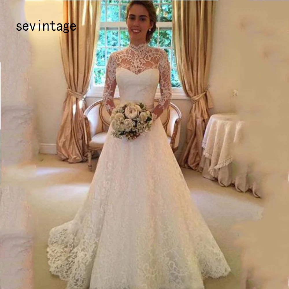 sevintage Elegant Bohemian Beach Wedding Dresses Lace A Line High Neck Boho Bride Dresses Backless Gowns robe de mariee
sevintage Elegant Bohemian Beach Wedding Dresses Lace A Line High Neck Boho Bride Dresses Backless Gowns robe de mariee