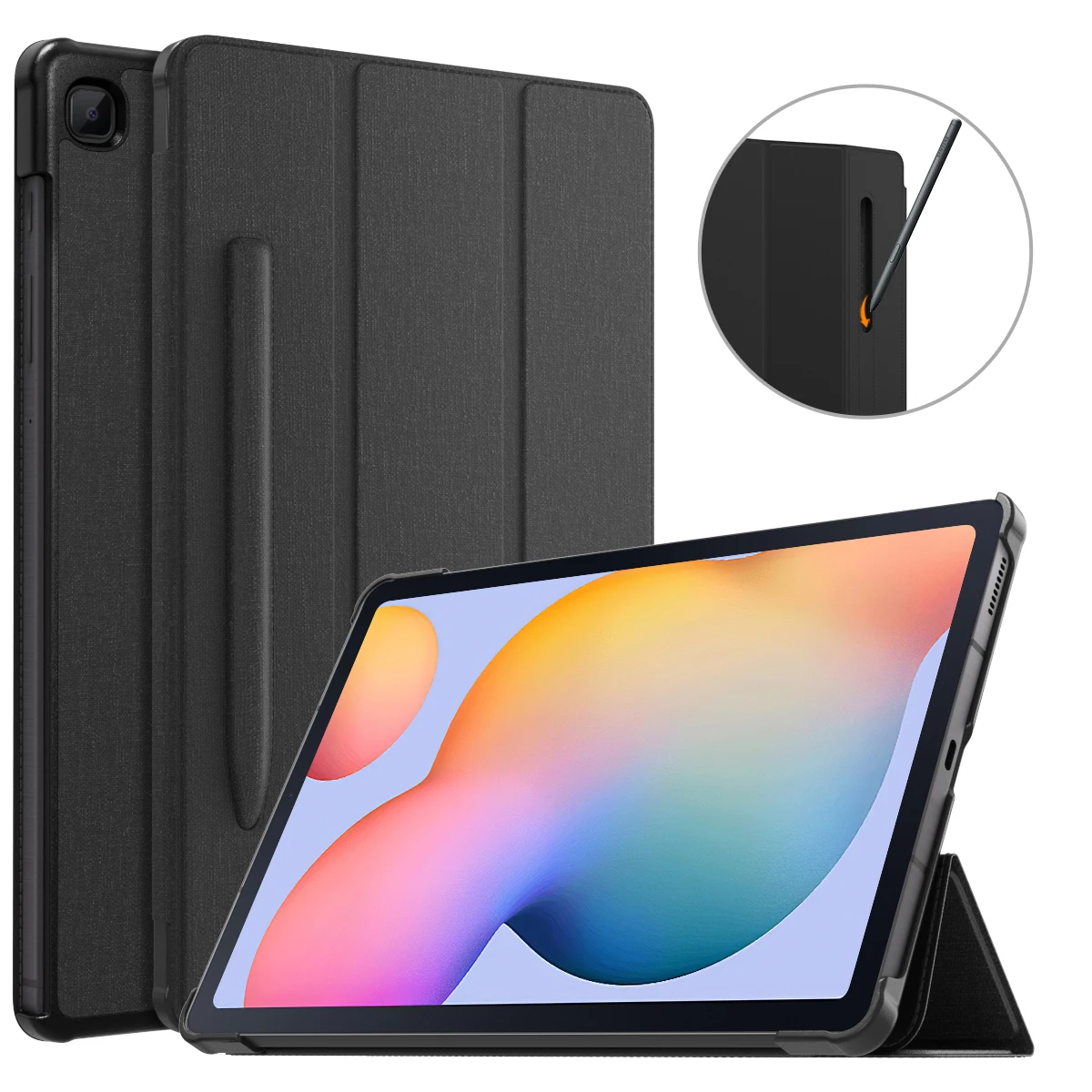 Чехол для Galaxy Tab S6 Lite 2020 ультратонкий легкий тройного сложения с функцией