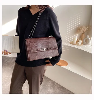 Small Women Shoulder Bags Pu Leather Crossbody Bags For Female Vintage Crocodile Pattern Chain Shoulder Messenger Bag
Small Women Shoulder Bags Pu Leather Crossbody Bags For Female Vintage Crocodile Pattern Chain Shoulder Messenger Bag