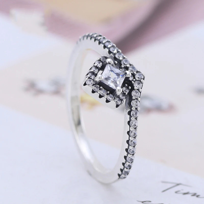Real 925 Sterling Silver Ring Shiny Square Wishing Bone With Crystal Ring Pan Rings For Women Wedding Party Gift Fashion Jewelry
Real 925 Sterling Silver Ring Shiny Square Wishing Bone With Crystal Ring Pan Rings For Women Wedding Party Gift Fashion Jewelry
