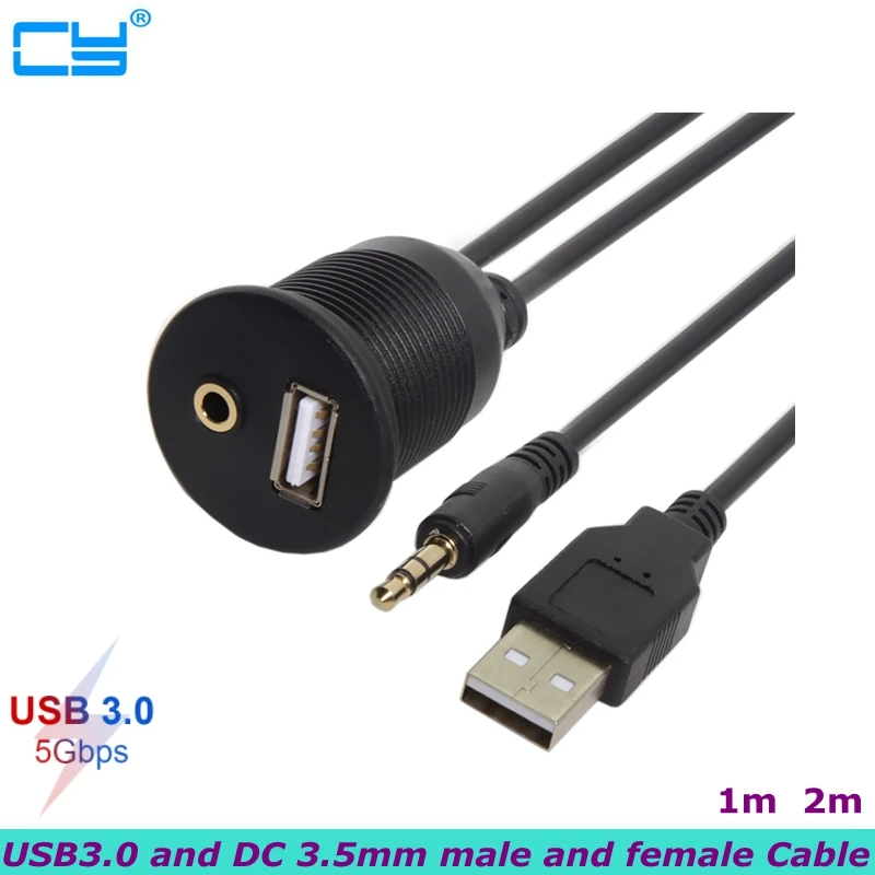 2m 5gbps USB3.0/2.0 and DC 3.5mm male and female Instrument Panel Waterproof Installation Cable, Suitable for Ships,Cars
2m 5gbps USB3.0/2.0 and DC 3.5mm male and female Instrument Panel Waterproof Installation Cable, Suitable for Ships,Cars