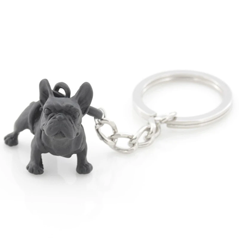 

Handmade 3D French Bulldog Key Chains Cute Metal French Bulldog Pendant Dog Keychains Keyrings Pet Fashion Jewelry Best Gift